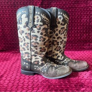 Leopard Print Western Boots
